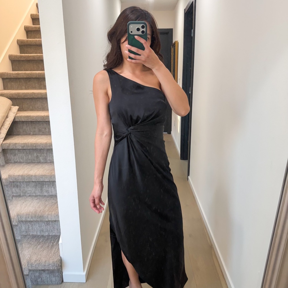 Abercrombie One Shoulder Draped Skirt Maxi Dress Graduation Party Maxi Dress XS